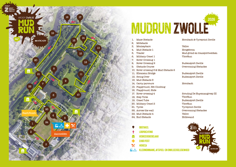 MudRun Plattegrond Parcours